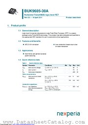 BUK9605-30A datasheet pdf Nexperia