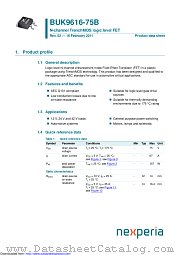 BUK9616-75B datasheet pdf Nexperia