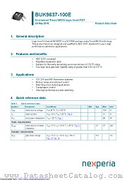 BUK9637-100E datasheet pdf Nexperia