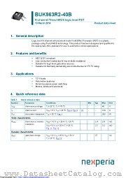 BUK963R2-40B datasheet pdf Nexperia