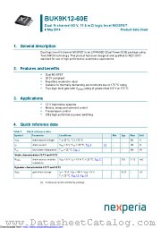 BUK9K12-60E datasheet pdf Nexperia
