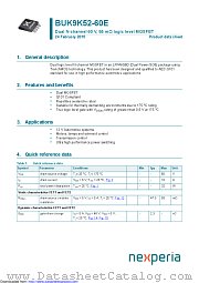 BUK9K52-60E datasheet pdf Nexperia