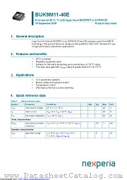 BUK9M11-40E datasheet pdf Nexperia