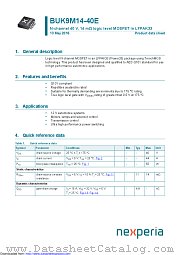 BUK9M14-40E datasheet pdf Nexperia
