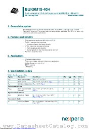 BUK9M15-40H datasheet pdf Nexperia