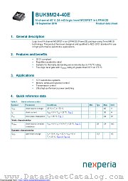 BUK9M24-40E datasheet pdf Nexperia