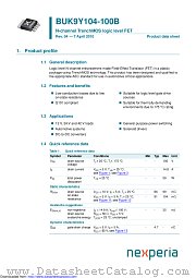 BUK9Y104-100B datasheet pdf Nexperia
