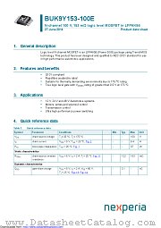 BUK9Y153-100E datasheet pdf Nexperia