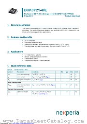 BUK9Y21-40E datasheet pdf Nexperia