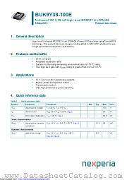 BUK9Y38-100E datasheet pdf Nexperia