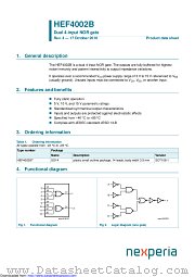 HEF4002BT datasheet pdf Nexperia