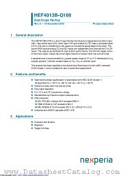 HEF4013BT-Q100 datasheet pdf Nexperia