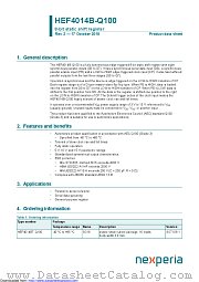 HEF4014BT-Q100 datasheet pdf Nexperia