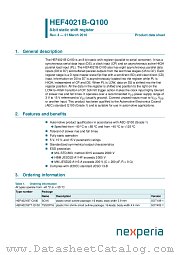 HEF4021BTT-Q100 datasheet pdf Nexperia