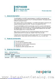 HEF4028BT datasheet pdf Nexperia