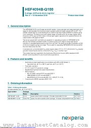 HEF4094BTT-Q100 datasheet pdf Nexperia