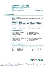 PDTA144EM datasheet pdf Nexperia
