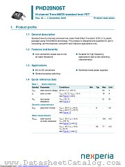 PHD20N06T datasheet pdf Nexperia