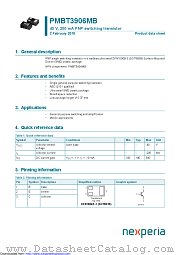 PMBT3906MB datasheet pdf Nexperia