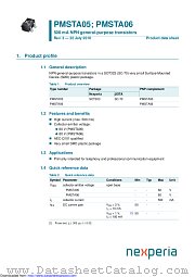 PMSTA06 datasheet pdf Nexperia