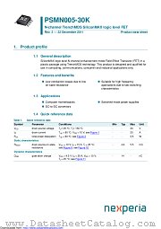 PSMN005-30K datasheet pdf Nexperia