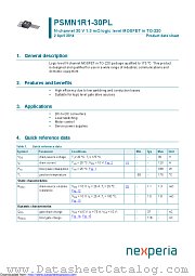 PSMN1R1-30PL datasheet pdf Nexperia