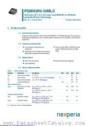 PSMN3R0-30MLC datasheet pdf Nexperia