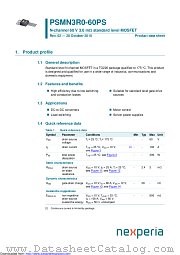 PSMN3R0-60PS datasheet pdf Nexperia