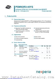 PSMN3R3-40YS datasheet pdf Nexperia