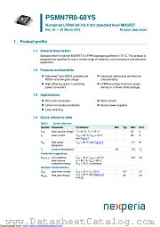 PSMN7R0-60YS datasheet pdf Nexperia