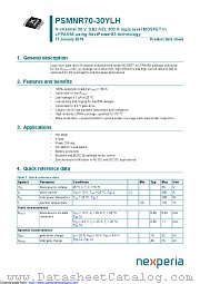 PSMNR70-30YLH datasheet pdf Nexperia