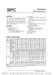 CF5746AEA datasheet pdf Nippon Precision Circuits Inc