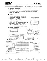 PLL200 datasheet pdf Nippon Precision Circuits Inc