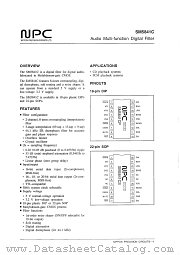 SM5841C datasheet pdf Nippon Precision Circuits Inc