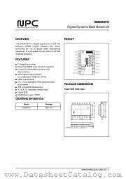SM5852FS datasheet pdf Nippon Precision Circuits Inc