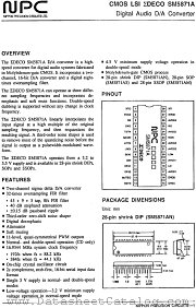 SM5871A datasheet pdf Nippon Precision Circuits Inc