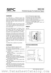 SM8213AM datasheet pdf Nippon Precision Circuits Inc