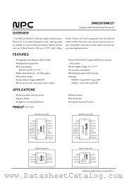 SM8221 datasheet pdf Nippon Precision Circuits Inc