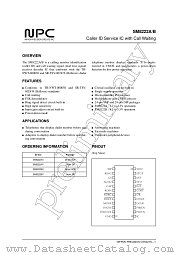 SM8222A datasheet pdf Nippon Precision Circuits Inc