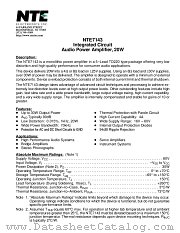 NTE7143 datasheet pdf NTE Electronics