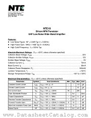 NTE10 datasheet pdf NTE Electronics