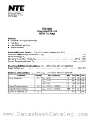 NTE1002 datasheet pdf NTE Electronics