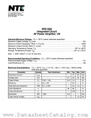 NTE1009 datasheet pdf NTE Electronics