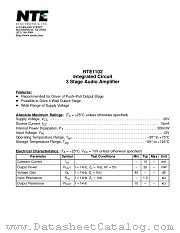 NTE1102 datasheet pdf NTE Electronics