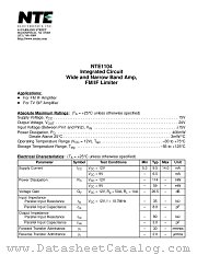 NTE1104 datasheet pdf NTE Electronics