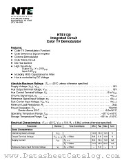 NTE1130 datasheet pdf NTE Electronics