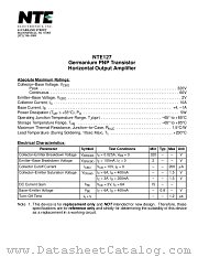 NTE127 datasheet pdf NTE Electronics