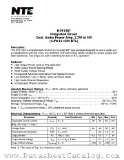 NTE1367 datasheet pdf NTE Electronics