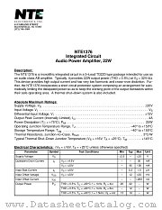 NTE1376 datasheet pdf NTE Electronics