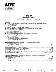NTE1377 datasheet pdf NTE Electronics
